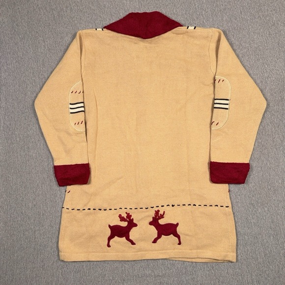 NEW Storybook Knits Cardigan Sweater Deer Buck Christmas Holiday Size L Limited - Picture 2 of 10